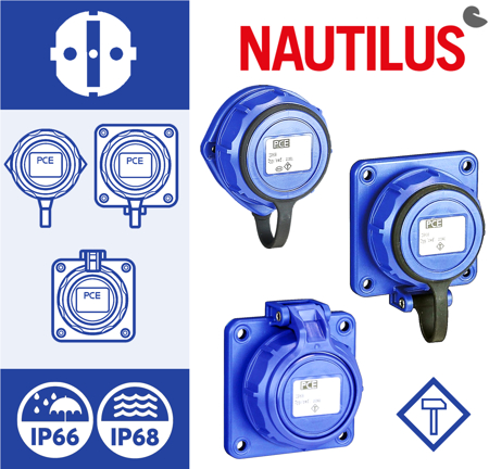 Tomadas de encastrar IP66-IP68