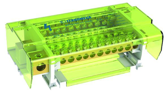 Picture of Bloco repartidor modular 4P 160A x12 furos U&D