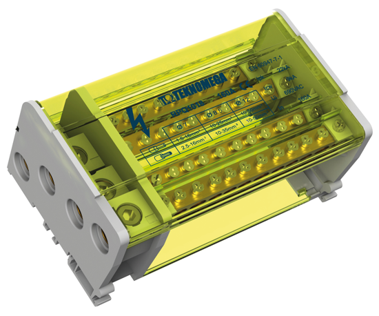 Picture of Bloco repartidor modular 4P 160A x12 furos SI