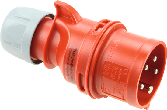 Picture of Ficha macho c/ inversor de fases IP44 32A 3P+T 400V