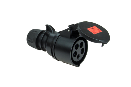 Picture of Ficha fêmea preta IP44 16A 3P+T+N 400V (alvéolos em latão niquelado)