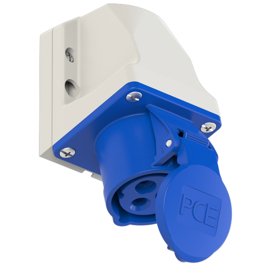 Picture of Tomada mural fêmea IP44 16A 2P+T 230V aperto p/ mola