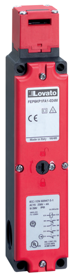 Picture of Fim-de-curso de segurança solenoide desenergizado 2NF e chave 1NA+1NF 230Vac/dc