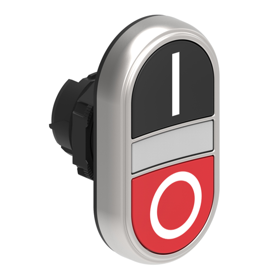 Picture of Botão de pressão duplo luminoso à face 0-I PT/VM