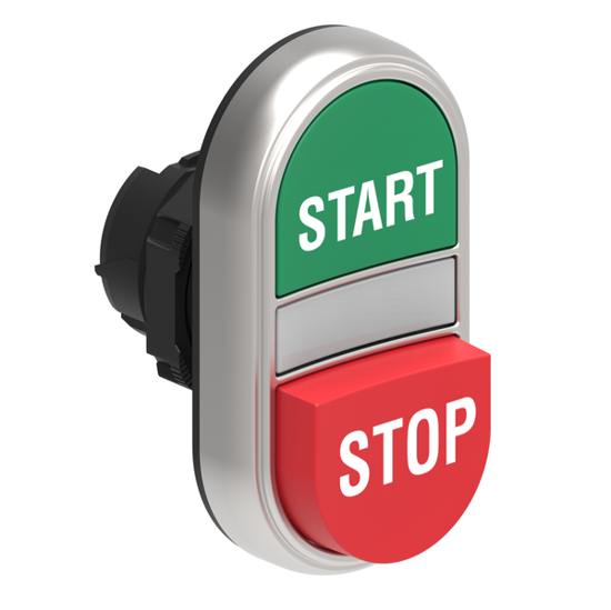 Picture of Botão de pressão duplo luminoso à face/saliente START-STOP