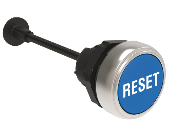 Picture of Botão de pressão à face RESET Azul c/gravação