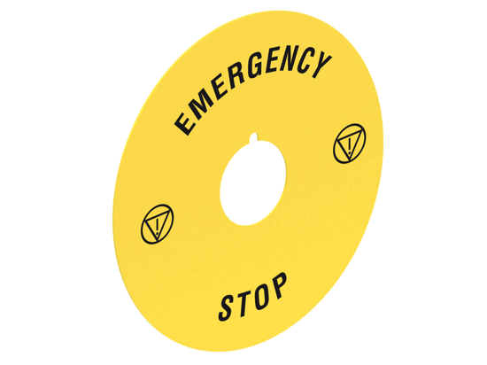 Picture of Etiqueta de emergência Amarela Ø90mm