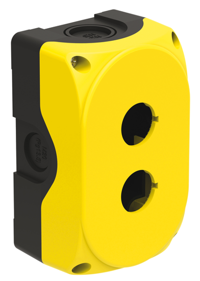 Picture of Caixa botoneira Amarela para 2 elementos Ø22.5