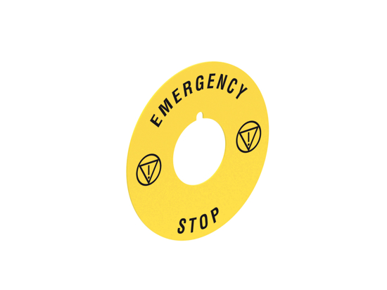 Picture of Etiqueta de emergência Amarela Ø60mm