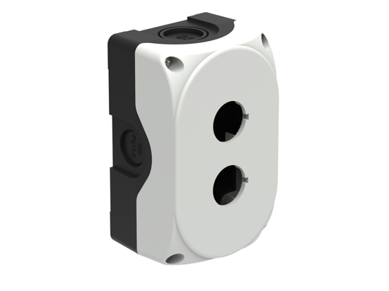 Picture of Caixa botoneira Branca para 2 elementos Ø22.5