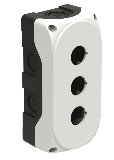 Picture of Caixa botoneira Branca para 3 elementos Ø22.5