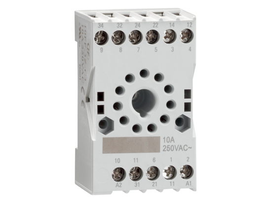 Picture of Base undecal para montagem em calha DIN 35mm, com bornes de aperto mecânico