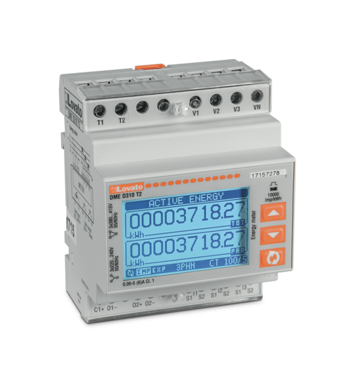 Picture of Contador de KWh+KVArh multileitura 3F+N, entradas para TI's _/5A, 380-415V~ ( 2 saídas estáticas )