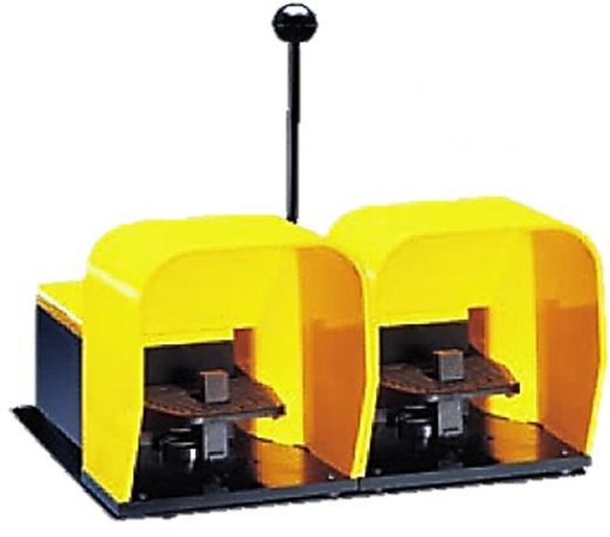 Picture of Interruptor de pedal duplo 2xpatilha segurança 2NA+2NF ruptura brusca cobertos