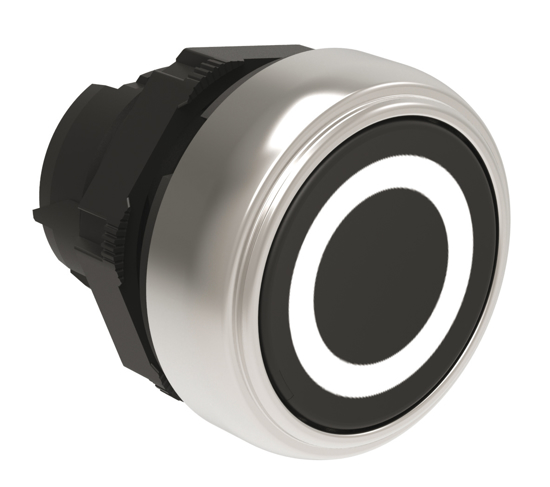 Picture of Botão de pressão à face Preto c/ símbolo 0