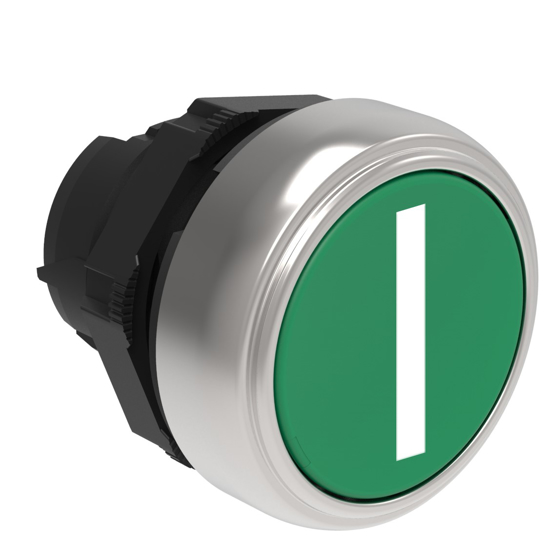 Picture of Botão de pressão à face Verde c/ símbolo I