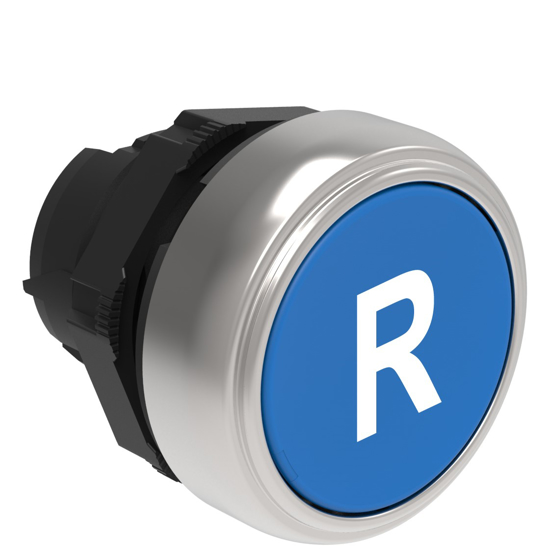 Picture of Botão de pressão à face Azul c/ símbolo R