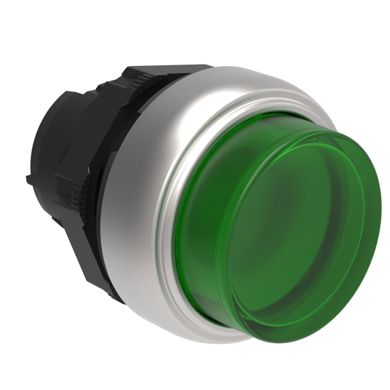 Picture of Botão de pressão luminoso saliente VD retorno p/mola