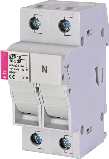 Picture of Seccionador de fusíveis 10x38 1P+N 