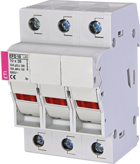 Picture of Seccionador de fusíveis 10x38 3P c/ LED