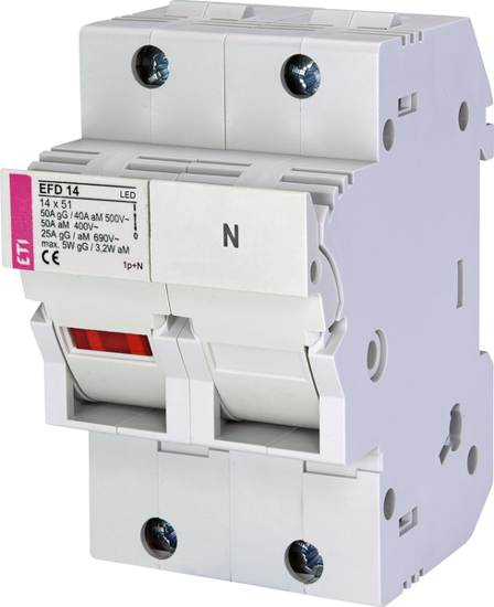 Picture of Seccionador de fusíveis 14x51 1P+N c/ LED 