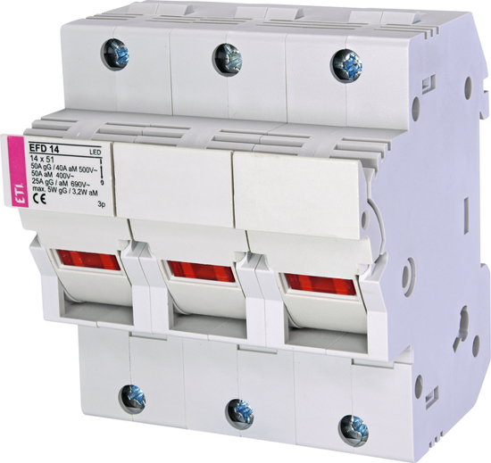 Picture of Seccionador de fusíveis 14x51 3P c/ LED 