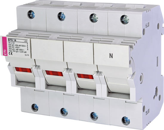 Picture of Seccionador de fusíveis 14x51 3P+N c/ LED 