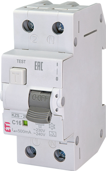 Picture of Disjuntor diferencial compacto 10kA curva C 1P+N 16A classe A 500mA 