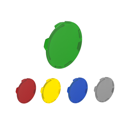 Lentes atuadoras p/ botões luminosos à face