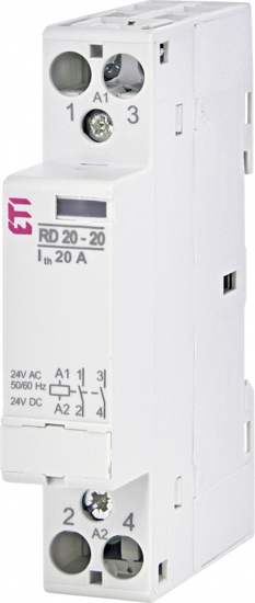 Picture of Contactor modular RD20-20 (20A AC1) 2NA, 24V≃