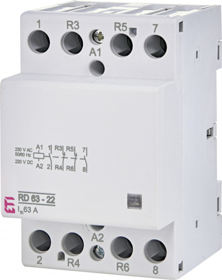 Picture of Contactor modular RD63-22 (63 AC1) 2NA+2NF, 230V≃
