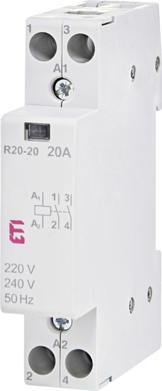 Picture of Contactor modular R20-20 (20A AC1) 2NA, 24V∼