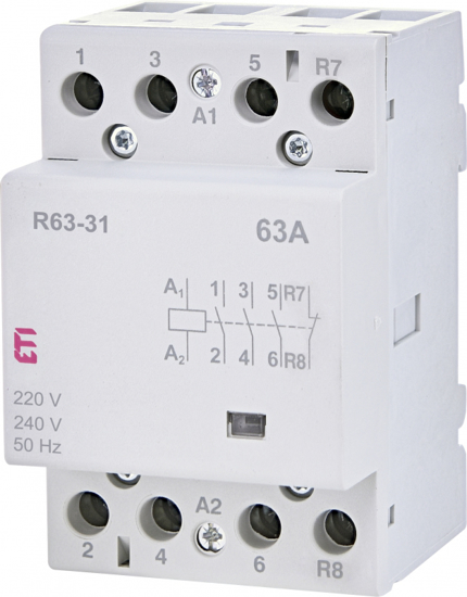 Picture of Contactor modular R63-31 (63A AC1) 3NA+1NF, 230V∼