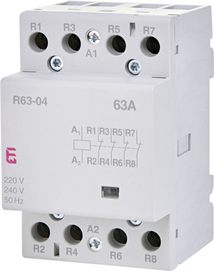 Picture of Contactor modular R63-04 (63A AC1) 4NF, 24V∼