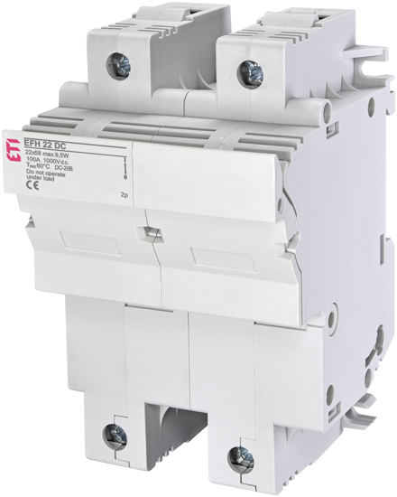 Picture of Seccionador de fusíveis 22x58 2P 1000Vdc (máx 100A)