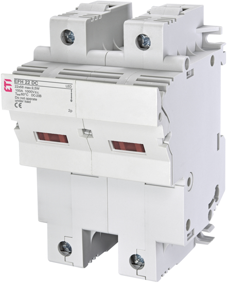 Picture of Seccionador de fusíveis 22x58 2P 1000Vdc c/ led (máx 100A)