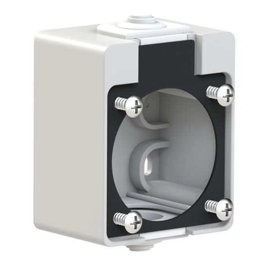 Picture of Caixa aplicação mural branca IP44 p/ tomadas schuko