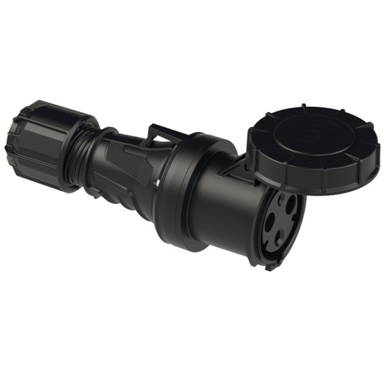 Picture of Ficha fêmea preta IP67 63A 2P+T 230V