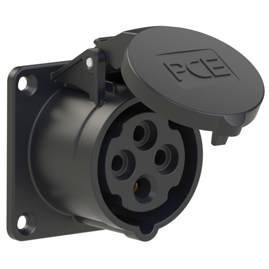 Picture of Tomada encastrar fêmea IP44 16A 3P+T 400V aperto p/ mola