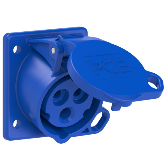 Picture of Tomada encastrar fêmea inclinada 68x62 IP44 16A 2P+T 230V