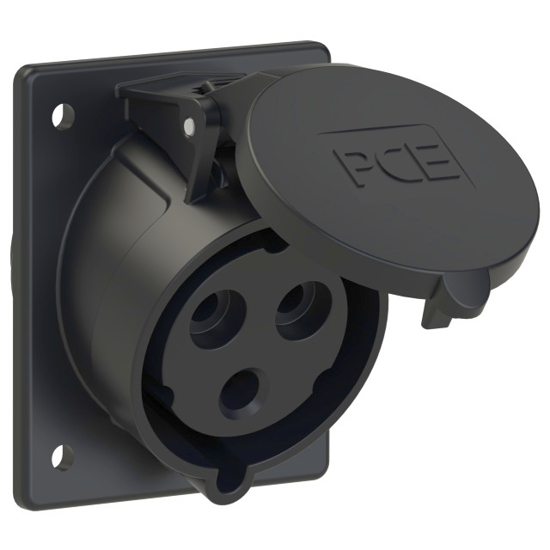 Picture of Tomada encastrar fêmea inclinada IP44 32A 2P+T 230V aperto p/ mola