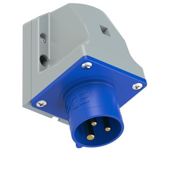 Picture of Tomada mural macho IP44 16A 2P+T 230V aperto p/ mola