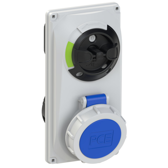 Picture of Tomada encastrar c/ interruptor bloqueio IP67 16A 2P+T 230V