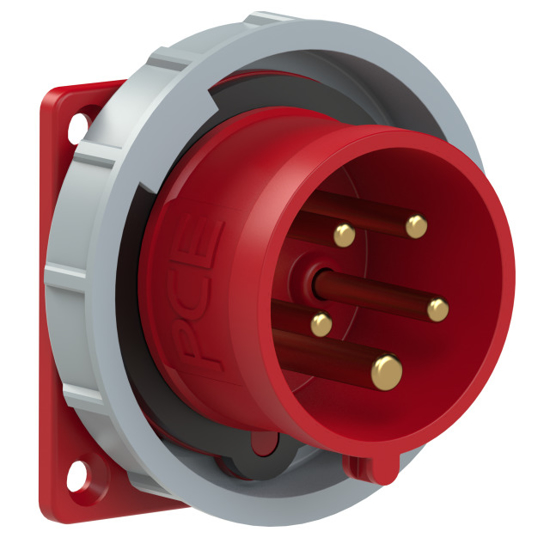 Picture of Tomada encastrar macho IP67 16A 3P+T+N 400V aperto p/ mola