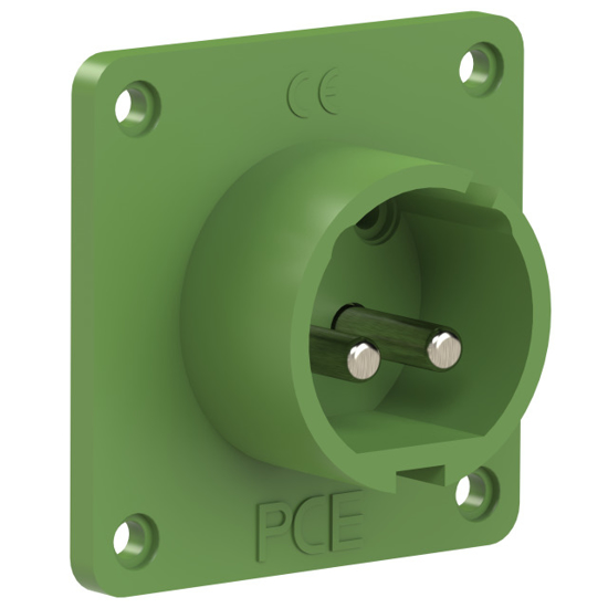 Picture of Tomada encastrar macho IP44 16A 2P 24/42V 400-500Hz 11h