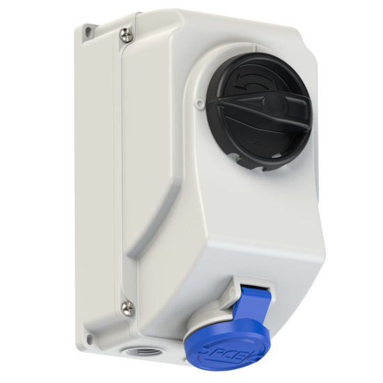 Picture of Tomada mural c/ interruptor bloqueio IP44 16A 2P+T 230V