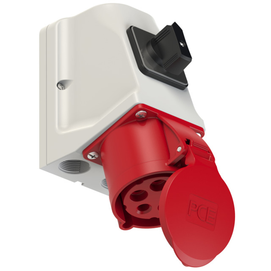 Picture of Tomada mural fêmea c/ interruptor IP44 3P+T+N 32A 400V