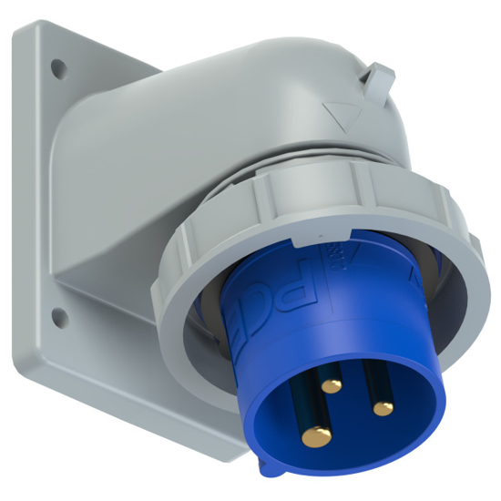 Picture of Tomada encastrar macho IP67 16A 2P+T 230V aperto p/ mola