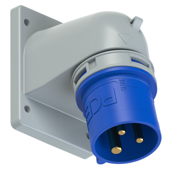 Picture of Tomada encastrar macho IP44 32A 2P+T 230V aperto p/ mola