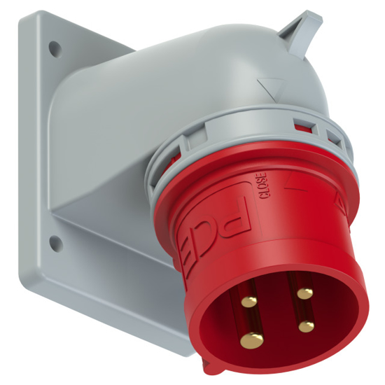 Picture of Tomada encastrar macho IP44 32A 3P+T 400V aperto p/ mola